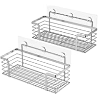 Oriware Adhesivo Estantes Cesta para Ducha Estanteria Organizador Baño SUS304 Acero Inoxidable Sin Taladro - 2 Piezas